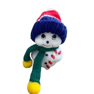 Vintage Gifco Snow Bells Bisque Porcelain Bell Ornament